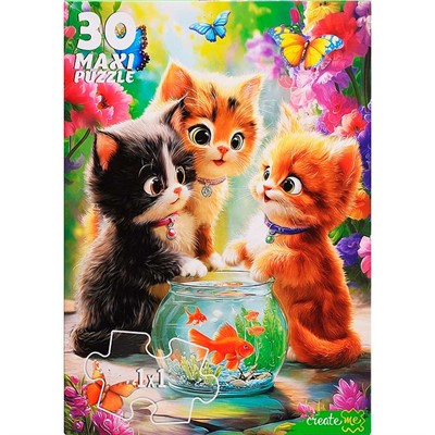 Пазл 30 Макси Котята и рыбки Ф30-3160 - фото 69946304