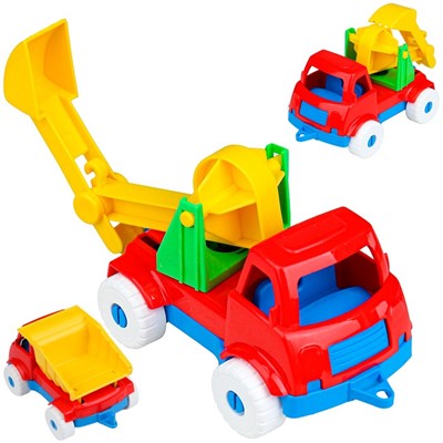 Набор машинок №3 Экскаватор+самосвал И-5679 - фото 69946560