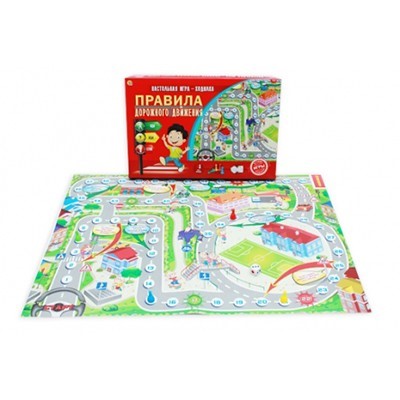 Настольная игра Правила дорожного движения.Ходилка ИН-9184 - фото 69946564