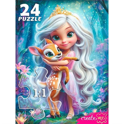 Пазл 24 Макси Принцесса и олененок ПУ24-3176 - фото 69946585