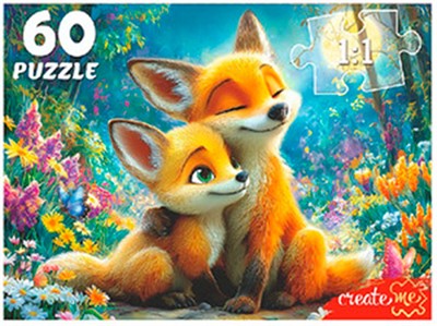 Пазл 60 Лисичка с лисенком Ф60-2823 - фото 69946589