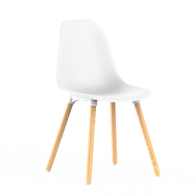 Стул BRAVA (белый) PP1002W  (от 12 шт) - фото 69963932