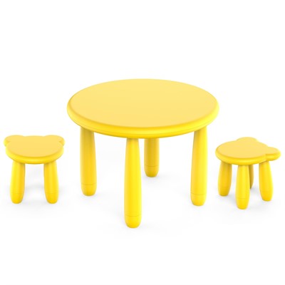 Стол детский TINI-1шт.+Табурет детский TEDDY-2шт. (желтый) (от 12 шт) - фото 69964095