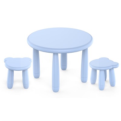 Стол детский TINI-1шт.+Табурет детский TEDDY-2шт. (голубой) (от 12 шт) - фото 69964194