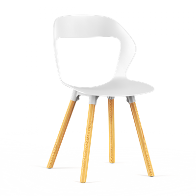 Стул BARK (белый) PP1104W (от 12 шт) - фото 69964216