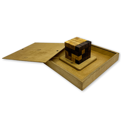 Деревянная головоломка «Тетрис 3D куб» в пенале Лайт - фото 69966950