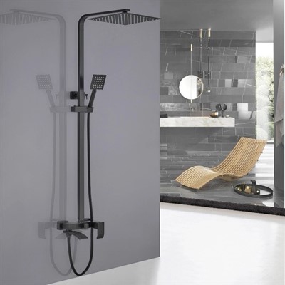 ECO Душевая система из нержавеющей стали GK-0315 Черный матовый - фото 69967848