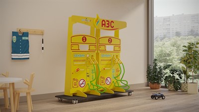 Учебно-игровой макет "Заправка АЗС" мобильный/стационарный - фото 69977343
