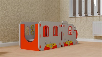 Игровой комплект мягкой сборной мебели "Поезд" с интерактивными элементами - фото 69977412