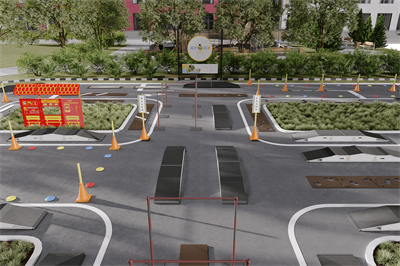 Комплект препятствий "Безопасное колесо" для велосипедистов №1 - фото 69977430