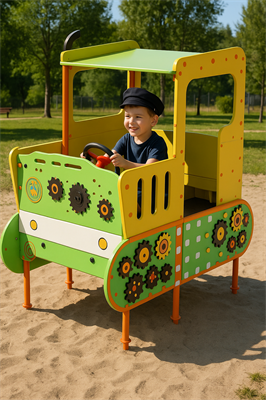 Домик-беседка "Трактор с бизи-элементами", Жу-Жу - фото 69977437