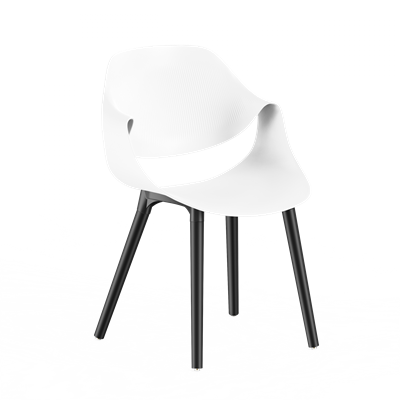 Стул SATIE B (белый) PP1119W (от 12 шт) - фото 69982897