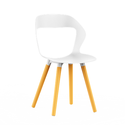 Стул SOVER (белый) PP1151W (от 12 шт) - фото 69983009