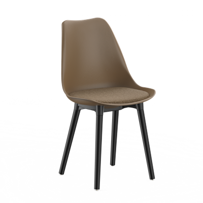 Стул SIDEN BOUCLE (капучино на черных ножках) PP1214C (от 12 шт) - фото 69983083