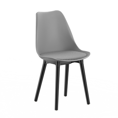 Стул SIDEN BOUCLE (серый new на черных ножках) PP1214NG (от 12 шт) - фото 69983087
