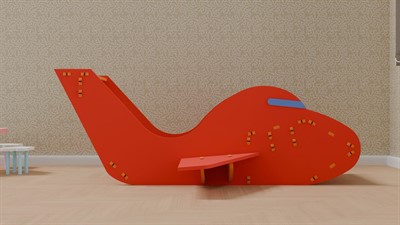 Игровая интерактивная мебель "Самолет" сборная из мягкого полимера - фото 70092502