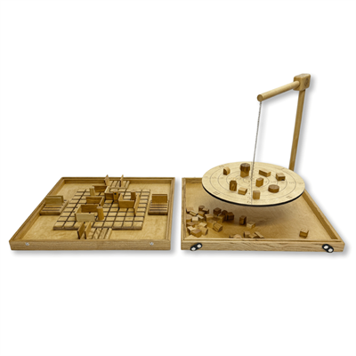 Настольная игра из дерева «Балансир и Коридор» 2 в 1 L - фото 70369439