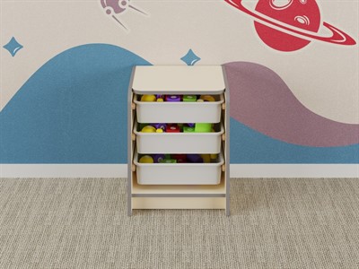 Одинарный модуль для хранения игрушек из коллекции мебели «НЕГА» - фото 70474296