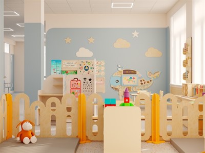 Игровой уголок в медицинском учреждении 32 м² - фото 70505475
