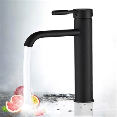 Sona Чёрный. Смеситель для раковины высокий TVZ-0906 - фото 70695088