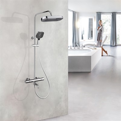 Deivon Душевая стойка с термостатическим смесителем SDI-1832 Хром - фото 70695136