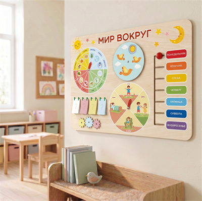 Настенная игра "Календарь погоды: Мир вокруг" для младшей группы - фото 70943820