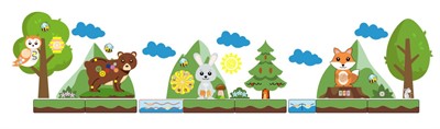 Декоративно-развивающая панель "Жители леса" - фото 70943940