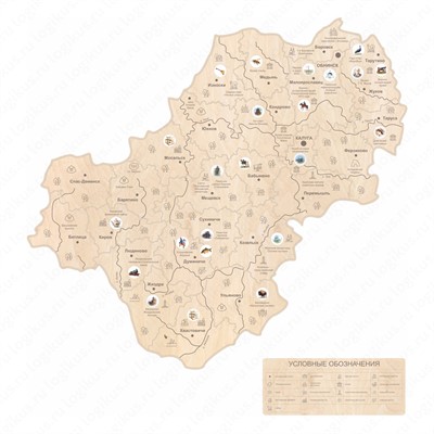 Карта Калужской области для детских садов, ДОУ и школы - фото 70943985