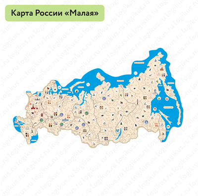 Карта России Малая для детского сада - фото 70944057