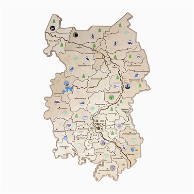 Карта Омской области - фото 70944087
