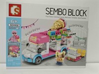 Конструктор Sembo Blockпродавец мороженного 264 детали