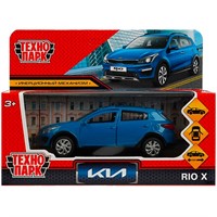 Модель XLINE-12-BU KIA RIO X длина 12 см, двери, багаж, инерц, синий Технопарк в коробке