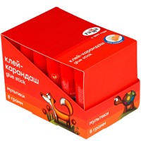 Клей-карандаш 8 г Гамма "Мультики" ПВП 356550