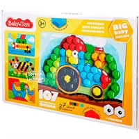 Набор ДТ Мозаика для самых маленьких Baby Toys Трактор d2,5/7 цв 107 эл 03579