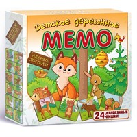 Деревянная Игра Мемо "Лесные жители" 24 дет. 8500