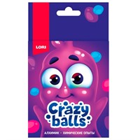 Набор Химические опыты.Crazy Balls "Розовый, голубой и фиолетовый шарики" Оп-100