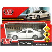 Модель CAMRY-12-WH TOYOTA CAMRY 12 см, двери, багаж, инерц. белый Технопарк в коробке