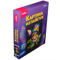 Набор для творчества Картина из пайеток 20*25 см "Анютины глазки" Ап-056 Lori