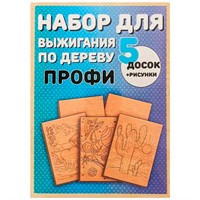 Набор для творчества Набор для выжигания Цветы Доска 5 шт 4 шт с рисунком + 1 шт без рисунка 14*21 см