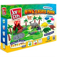 Набор для творчества Масса для лепки Joy Doh набор DINOSAURS PARK-ПАРК ДИНОЗАВРОВ,3d формы,13 аксессуаров,8 баночек с тестом DINO-448 pot /6/ ***