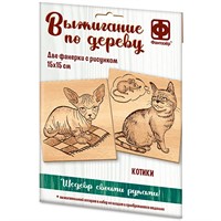 Набор для творчества Основы для выжигания Котики 364103