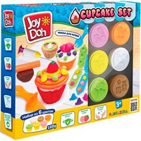 Набор для творчества Масса для лепки Joy Doh набор CUPCAKE SET - ЛЮБИМЫЕ ПИРОЖНЫЕ, 3d формы,18 аксессуаров,6 баночек с тестом KEKS-168 pot /12/