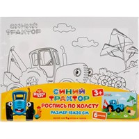 Набор для творчества Холст для росписи СИНИЙ ТРАКТОР 15*20 см MultiArt CANV15X20-STR2