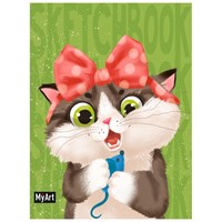 Скетчбук 462-0-129-77967-8 MyArt MeowBook Котик с бантиком