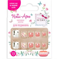 Набор Pedicure style Kitten Glitter 10 накл. ногтей на клеевой основе,3-10 лет Т25021 Lukky Нэйл-Арт