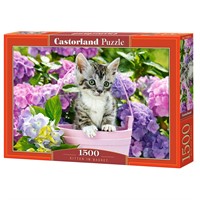 Пазл 1500 Котенок в корзине С-152001 Castor Land