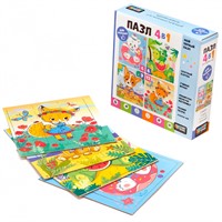 Пазл 4 в 1 4-6-9-12 эл Baby Games. Летние моменты. 07873