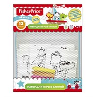 Набор для игры в ванной Funny coloring 12 раскр.+мелки в ПОДАРОК Fisher Price Mattel 10015