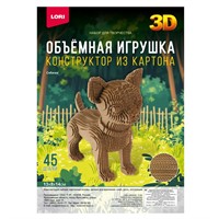 Набор для творчества Конструктор из картона. Объёмная игрушка Собачка Нг-004 LORI