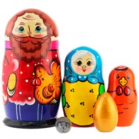 Деревянная Матрешка Курочка Ряба 5 шт MS0503pahM-05